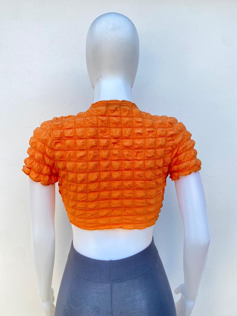 Top/ blusa JULIA by love J Original, diseño de peluche, color naranja