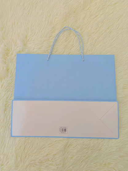 Shopping, azul claro liso, MEDIANO.