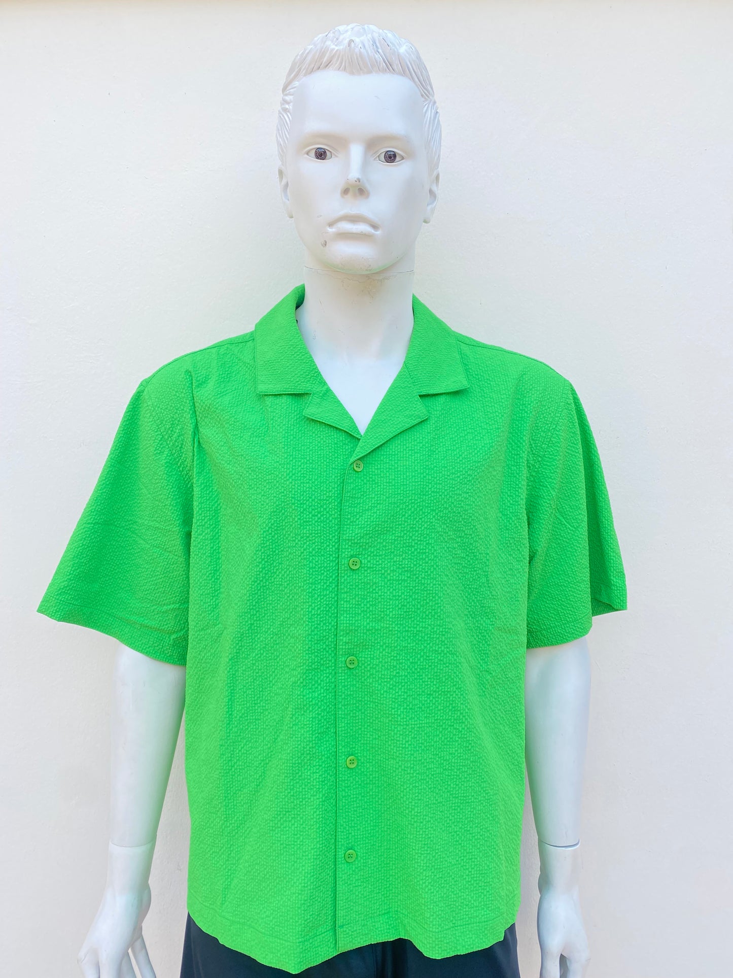 Camisa Fashion Nova original, verde (Green) tela engomada.