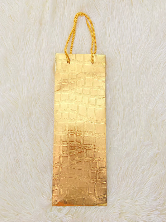 Shopping, dorado con lazos del mismo color.