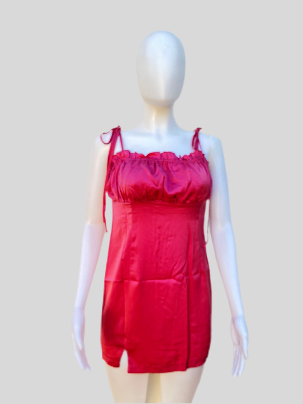 Vestido Fashion Nova original rosado en satin.