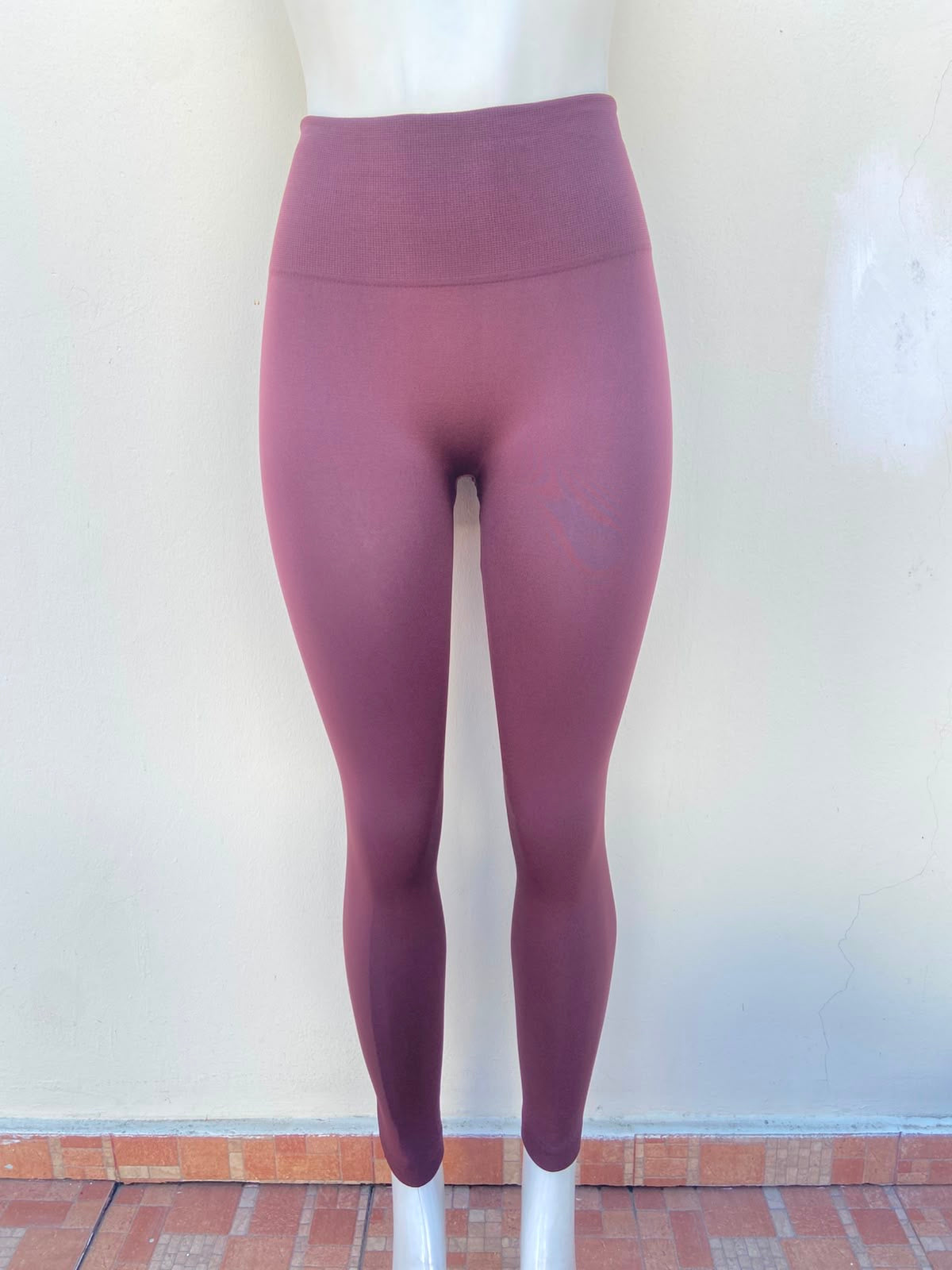 Legging en color chocolate lisa