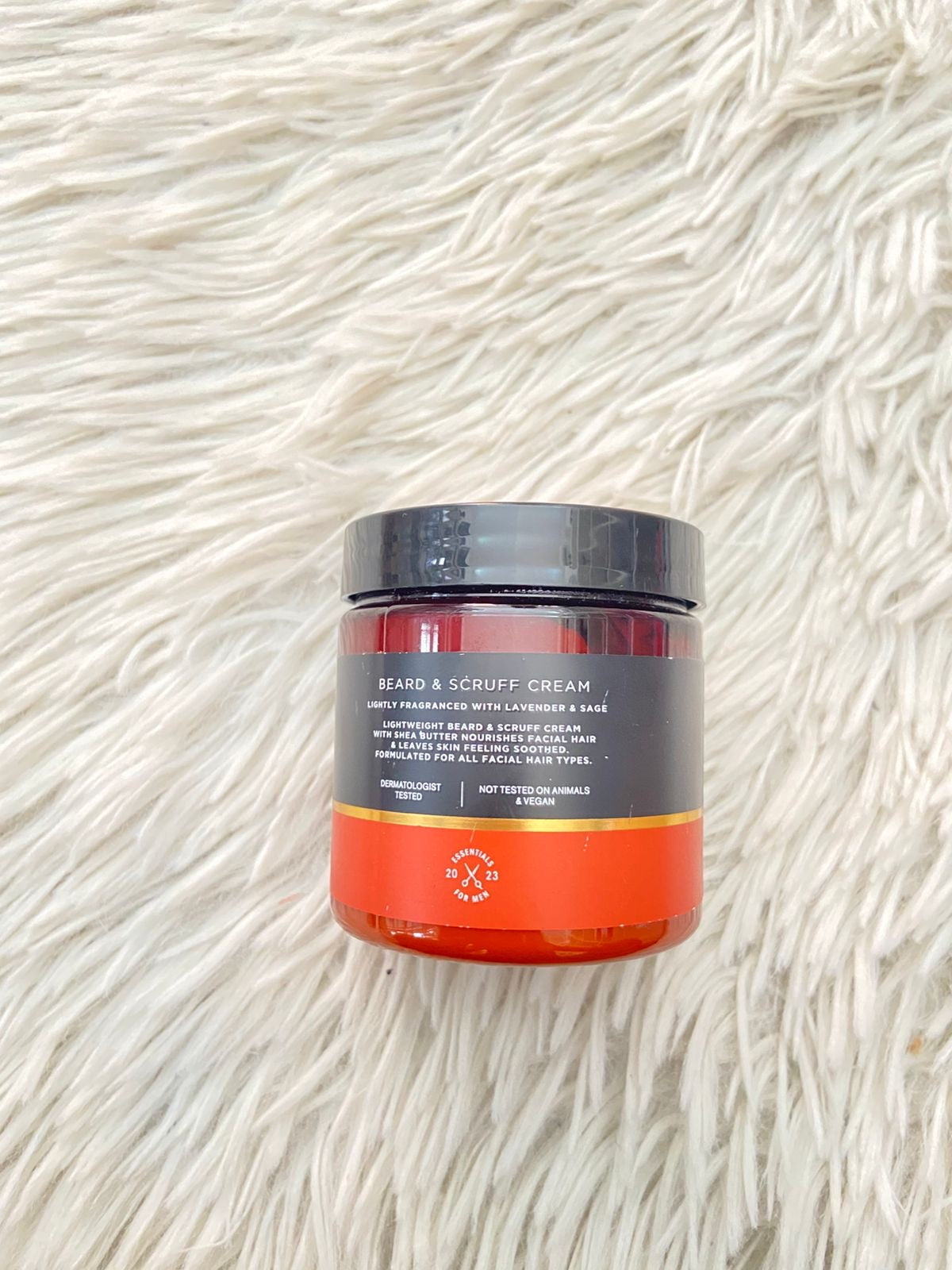 Crema Bath & Body Works original, naranja, BEARD & SCRUFF CREAM.