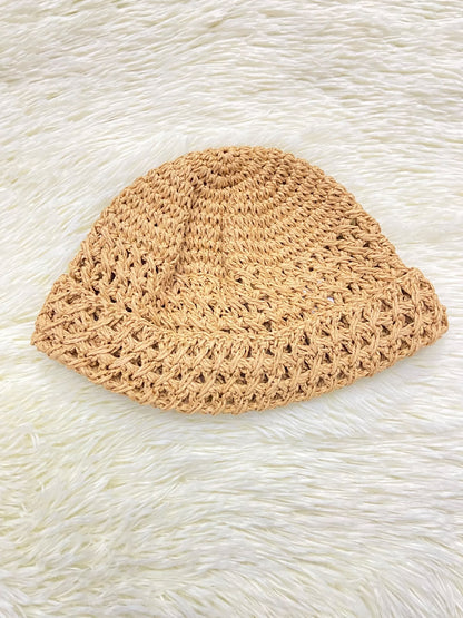 Gorro, tejido artesanal estilo cana color crema