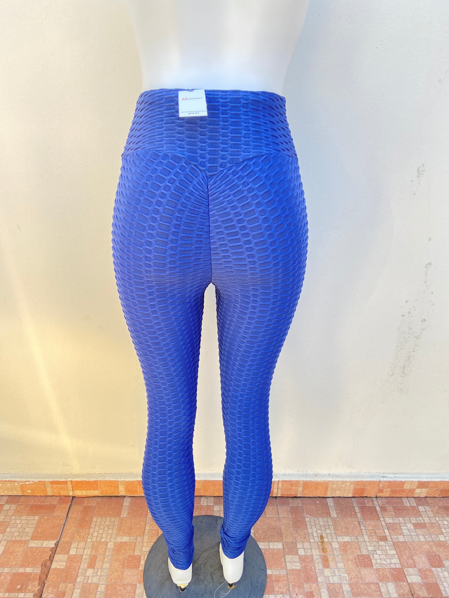 Legging/licra La Society original azul marino con estilo Push Up.