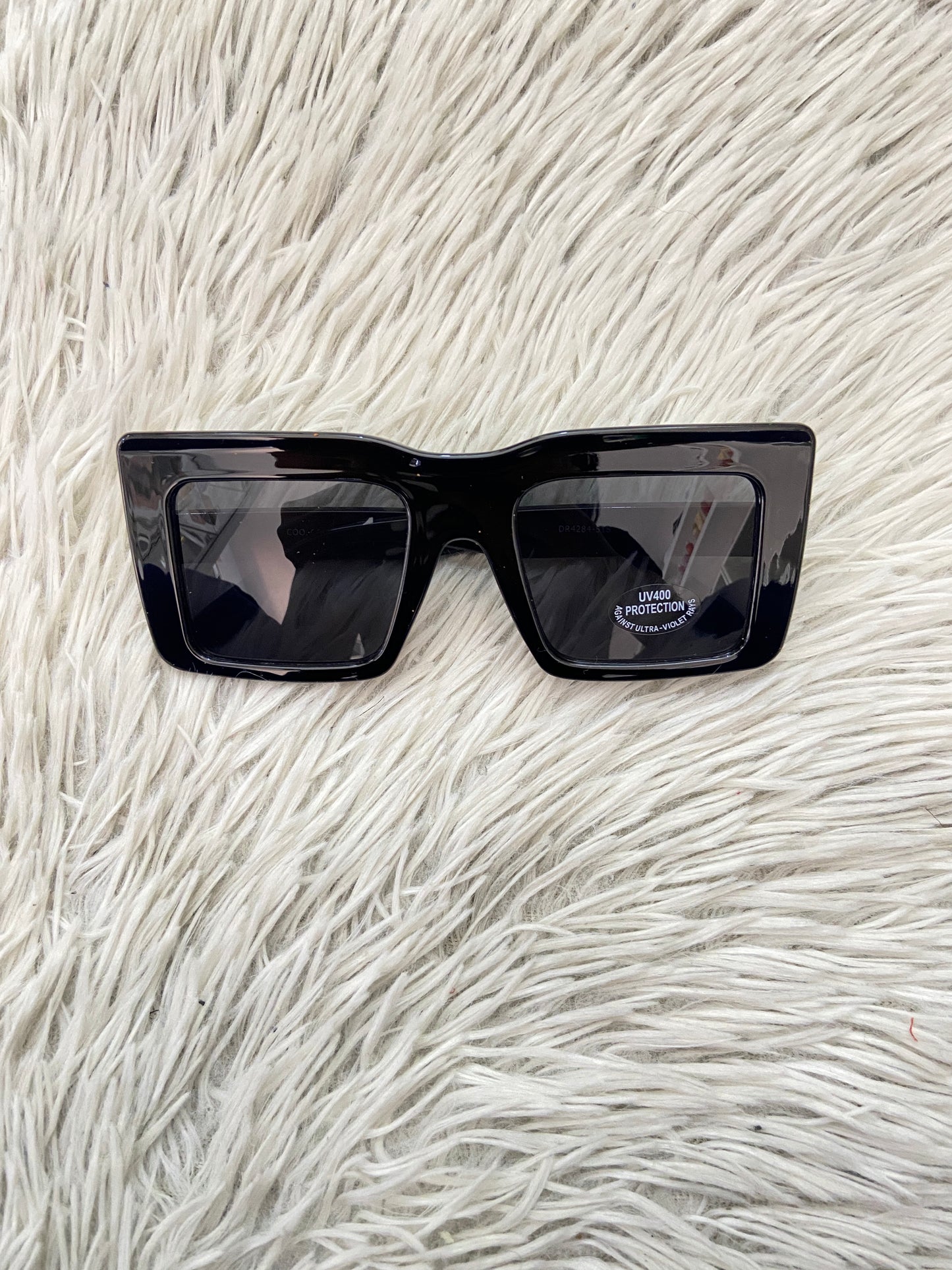 Lentes Fashion Nova original negro cuadrado grandes.