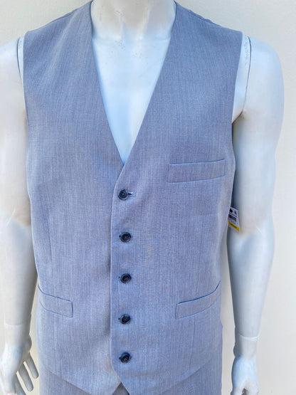 Conjunto I • N • C INTERNATIONAL CONCEPTS original, gris claro fino, de vestir con botones en color gris.