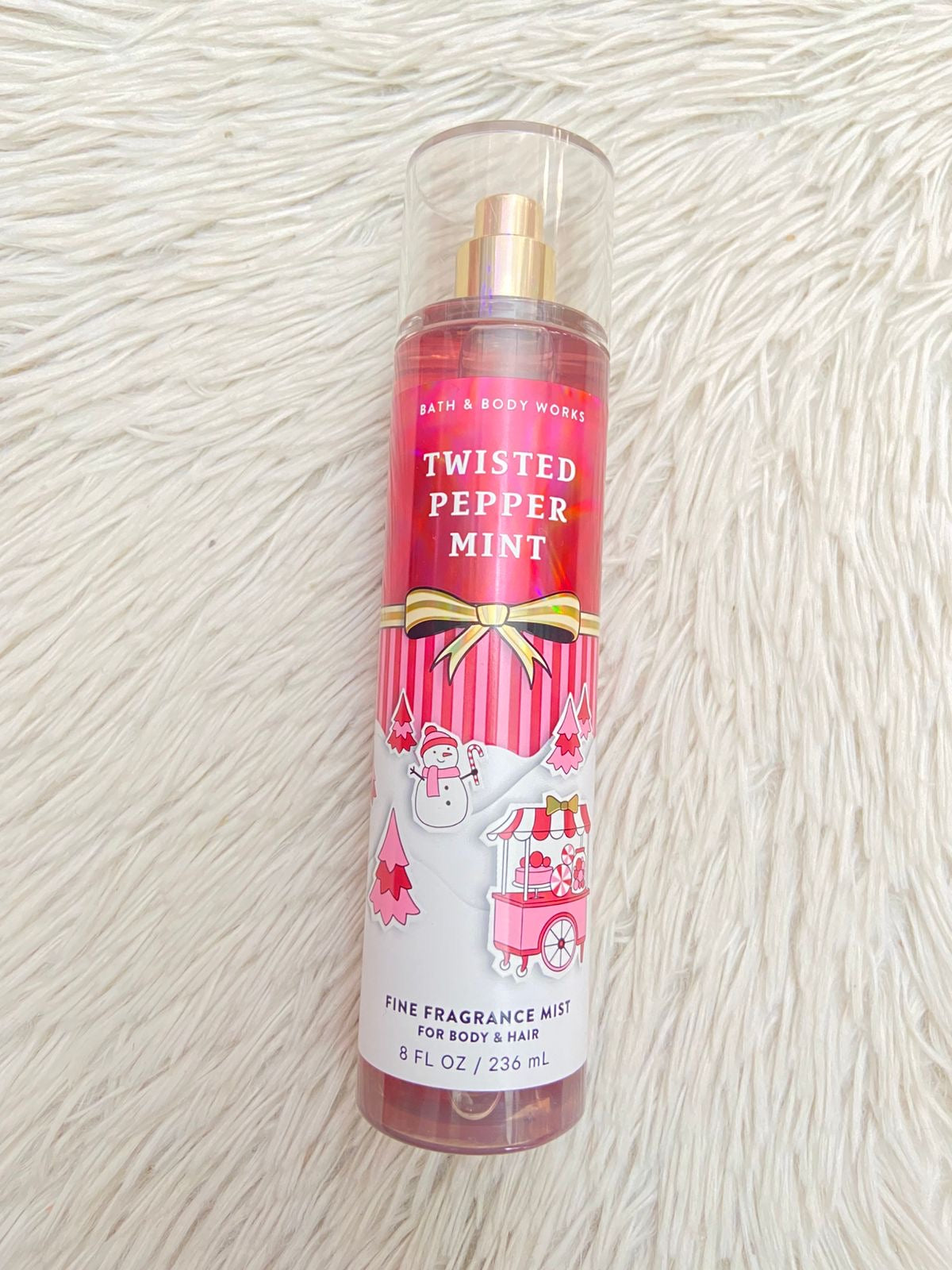 Colonia Bath & Body works origina, TWISTED PEPPER MINT, rosada.