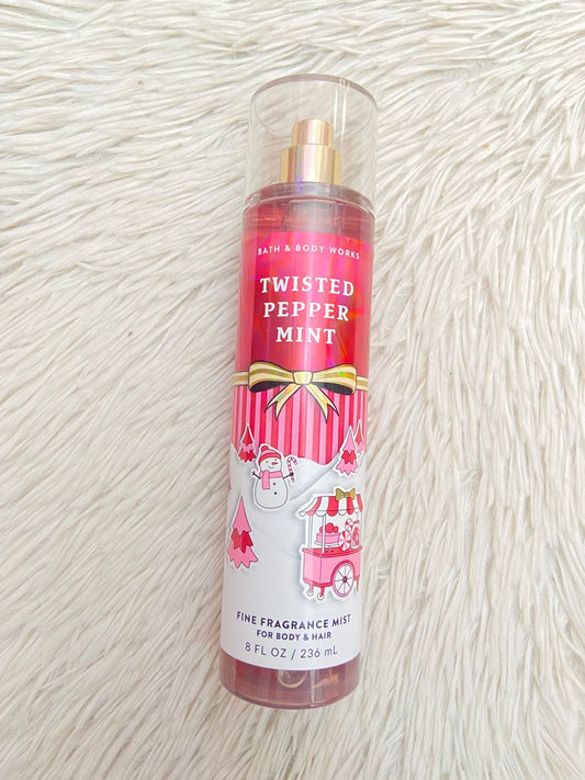 Colonia Bath & Body works origina, TWISTED PEPPER MINT, rosada.