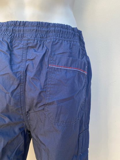 Jogger pantalón Tommy Hilfiger original azul con lazos blanco.