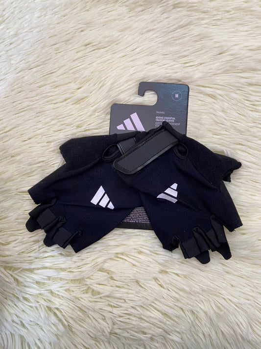 Guantes ADIDAS original, negro con logotipo de la marca en color blanco, para el GYM.