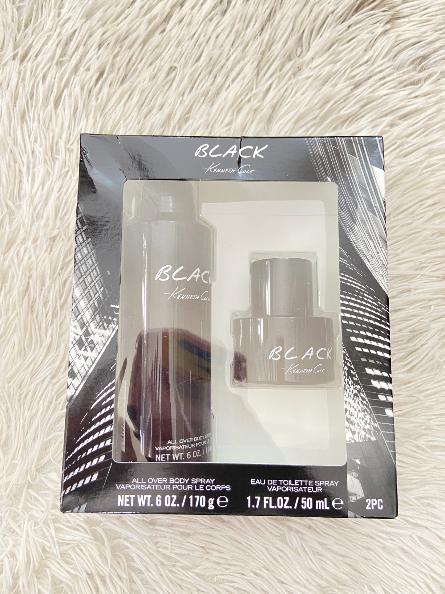 Set Kenneth Cole Black original, de desodorante y perfume.