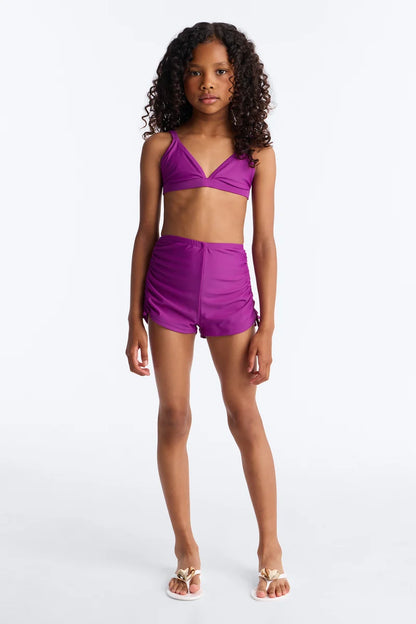 Biquini, morado/ púrpura con tirantes ajustables, 2 piezas.
