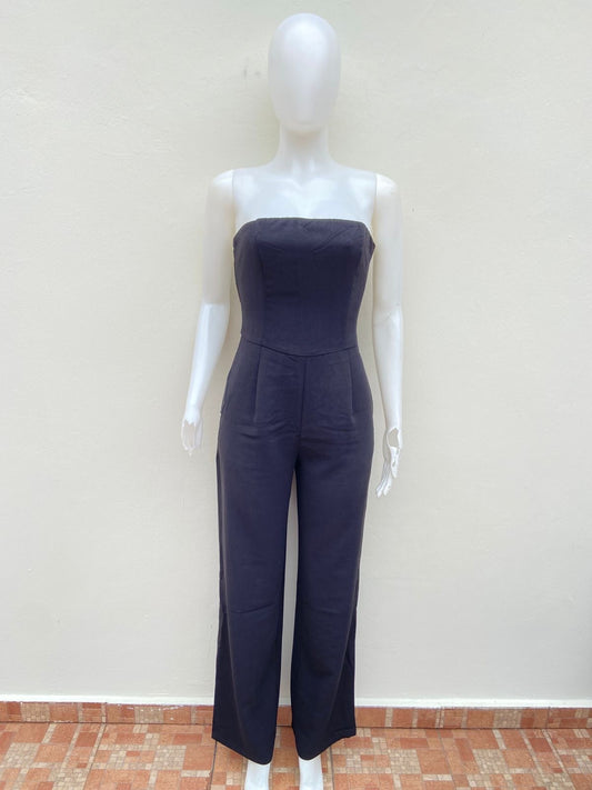 Enterizo Forever 21 original negro liso, strapless.