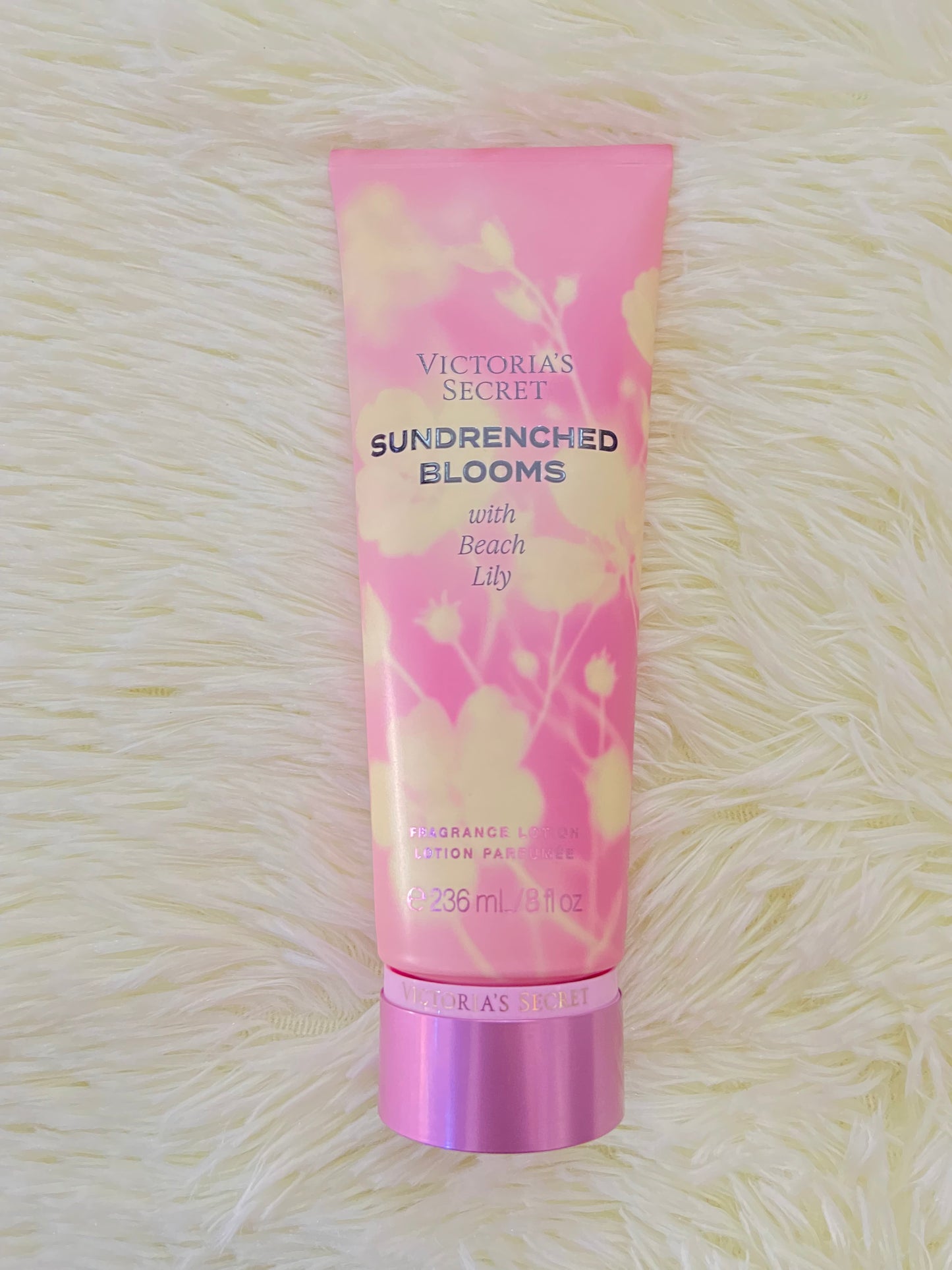 Set Victoria’s Secret original, rosado con crema, colonia y crema, SUNDRENCHED BLOOMS.