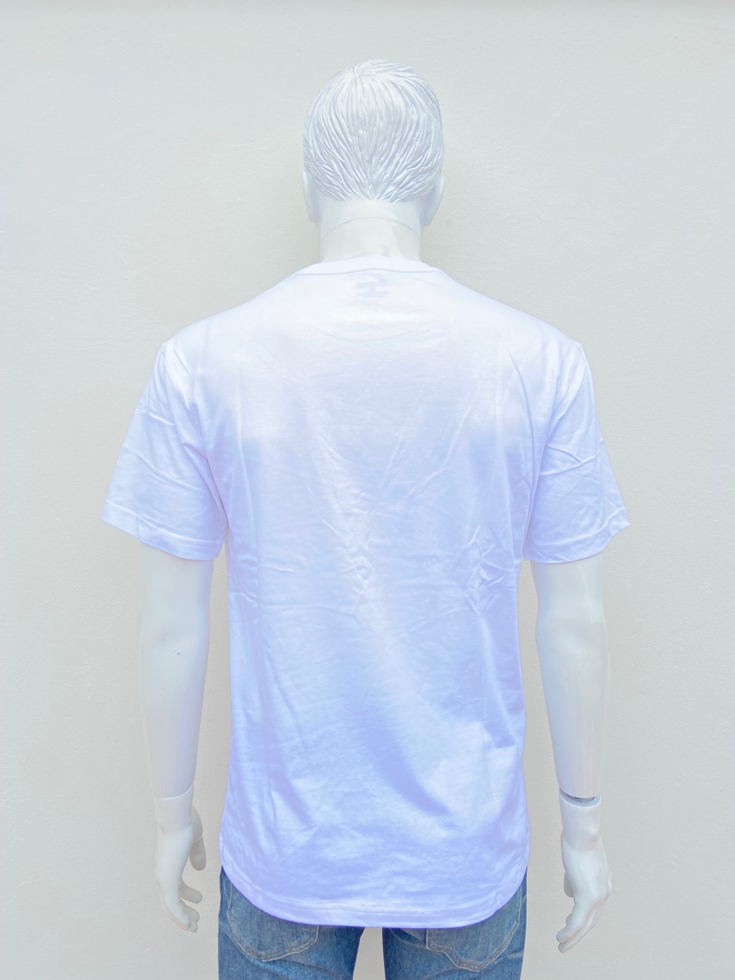 T-shirt QUALITY & FASHION original, blanco liso, esencial, 80 % algodón.