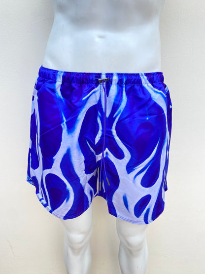 Bañador Baggy azul combinado con Blanco.