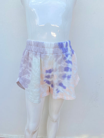 Short T.I.M.I.N.G original blanco con morado y naranja .