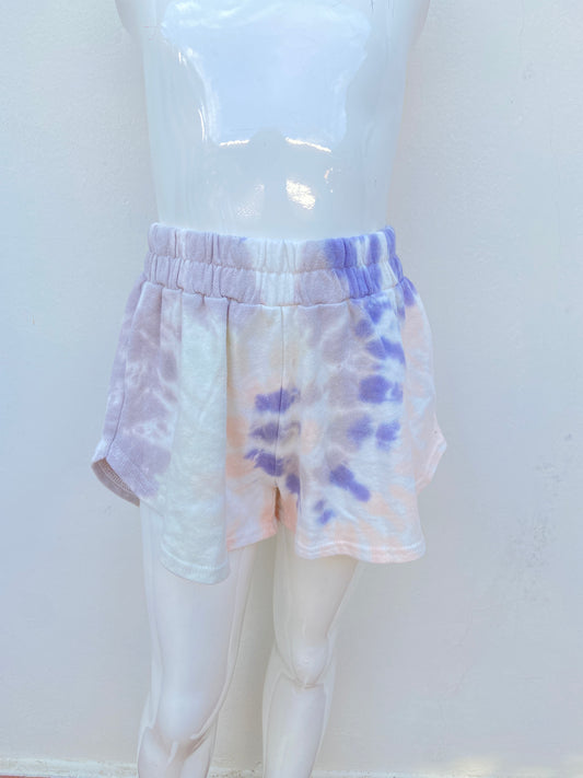 Short T.I.M.I.N.G original blanco con morado y naranja degradado.