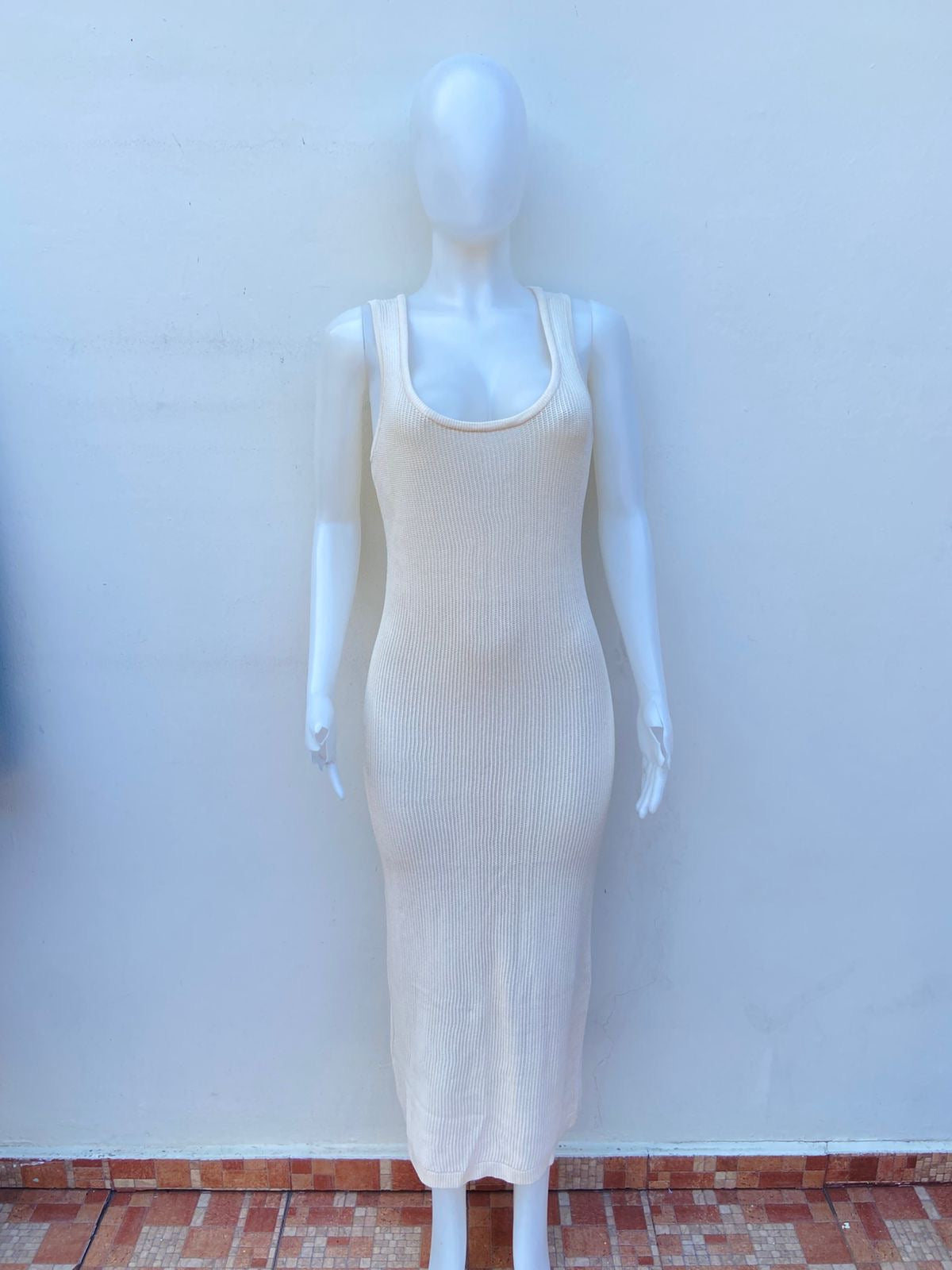 Vestido/ cover up Forever 21 Original en color crema, largo.