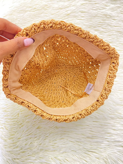 Gorro, tejido artesanal estilo cana color crema