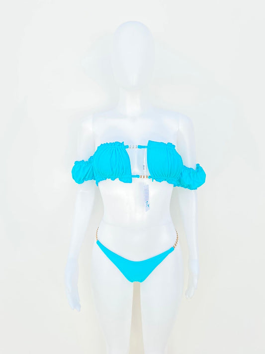 Biquini Mermaid Swimwear original, azul turquesa.