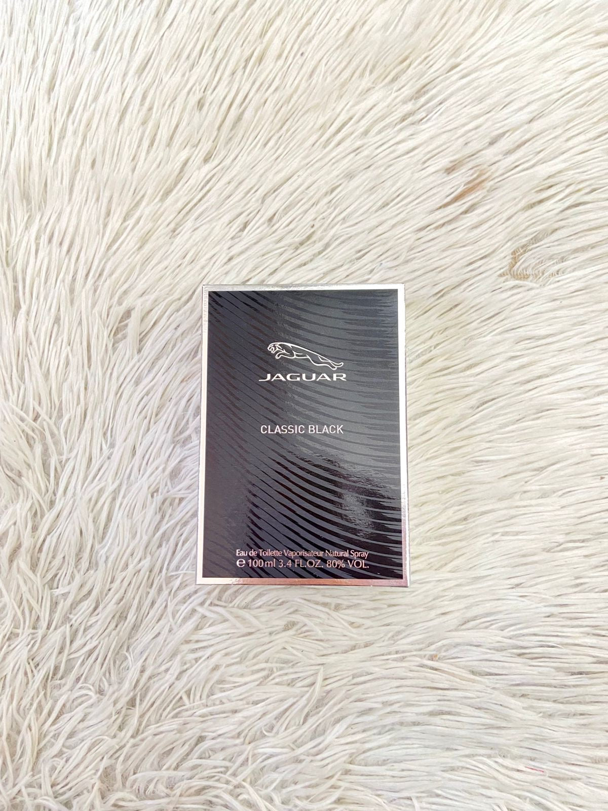 Perfume JAGUAR original, negro con plateado, CLASSIC BLACK.