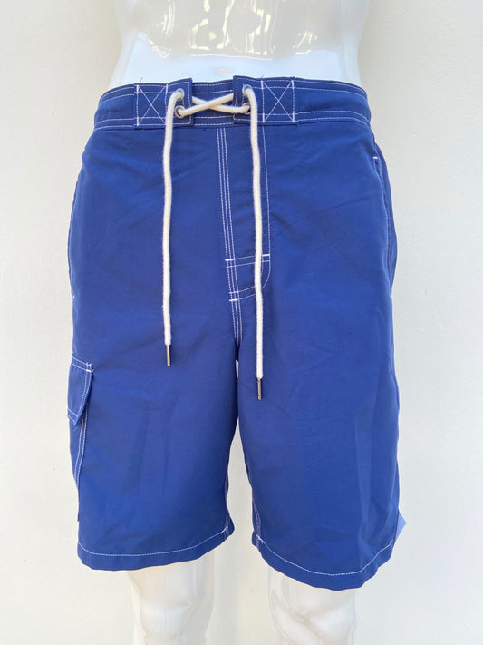 Baggy/bañador, GEORGE original color azul marino liso con lazos ajustables color blanco, Protección UPF 50+: Brinda protección contra los rayos UV.