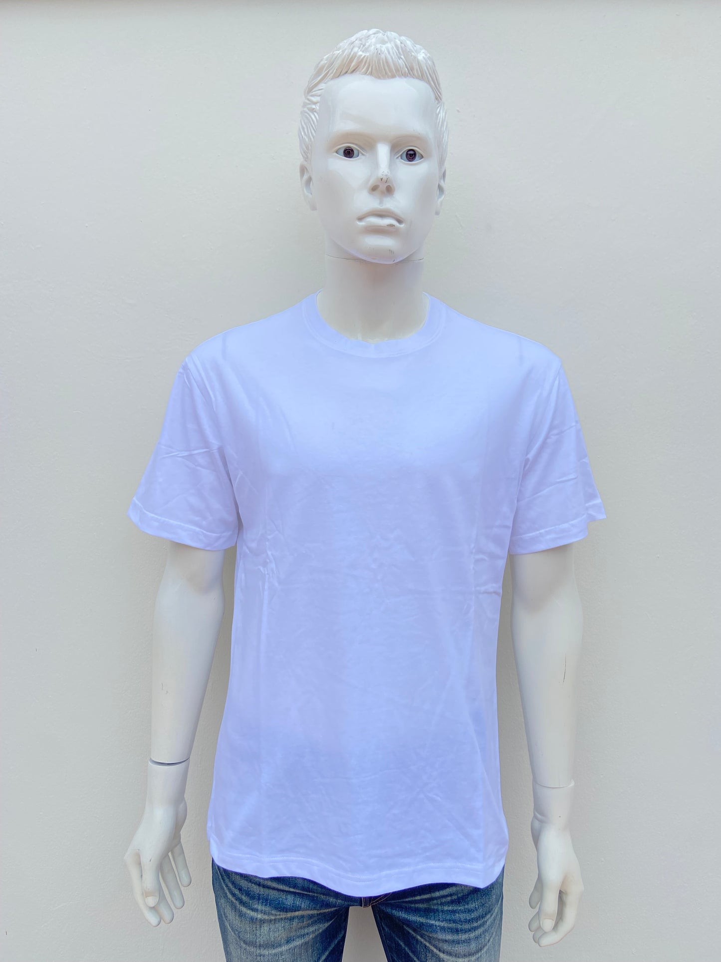 T-shirt QUALITY & FASHION original, blanco liso, esencial, 80 % algodón.