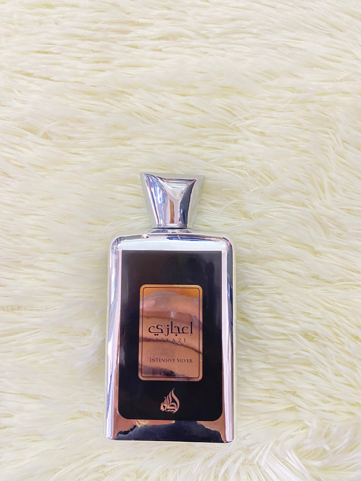 Perfume EJAAZI original, negro con plateado, INTENSIVE SILVER, LATTAFA.