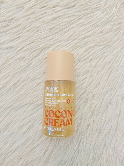 Colonia PINK original COCONUT DREAM, con brillos.