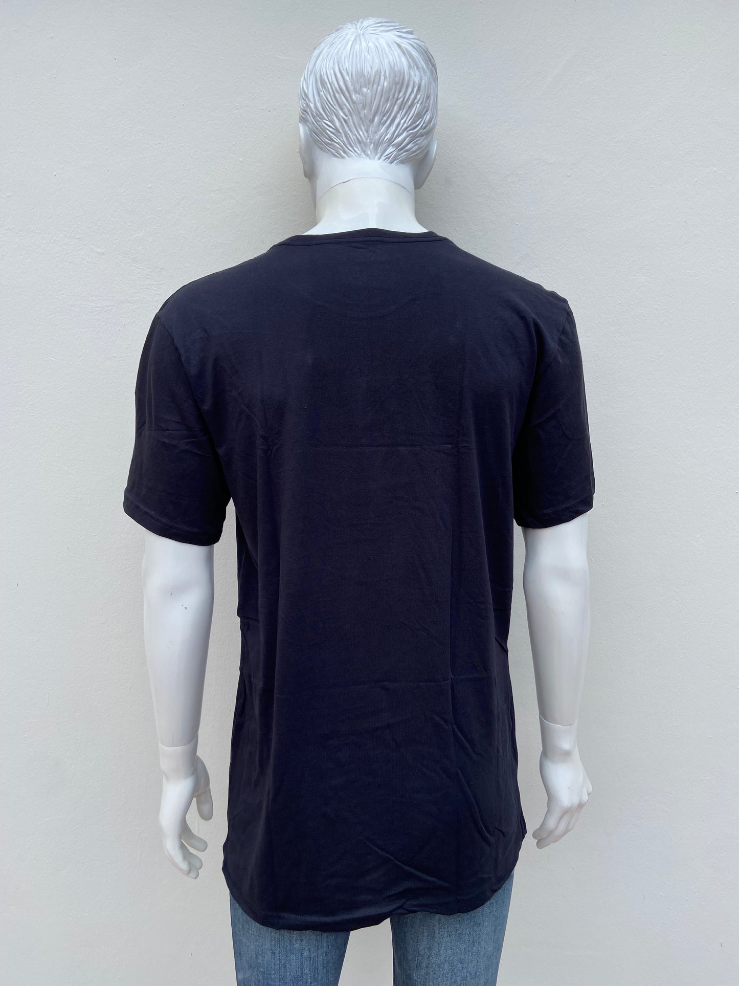 T-shirt 7 J 1 original, negro liso, 100% algodón.