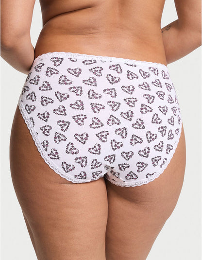 Panti Victoria’s Secret original blanco con estampado de corazón en flores.