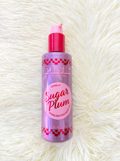 Set PINK original de crema y aceite iluminador, SUGAR PLUM.