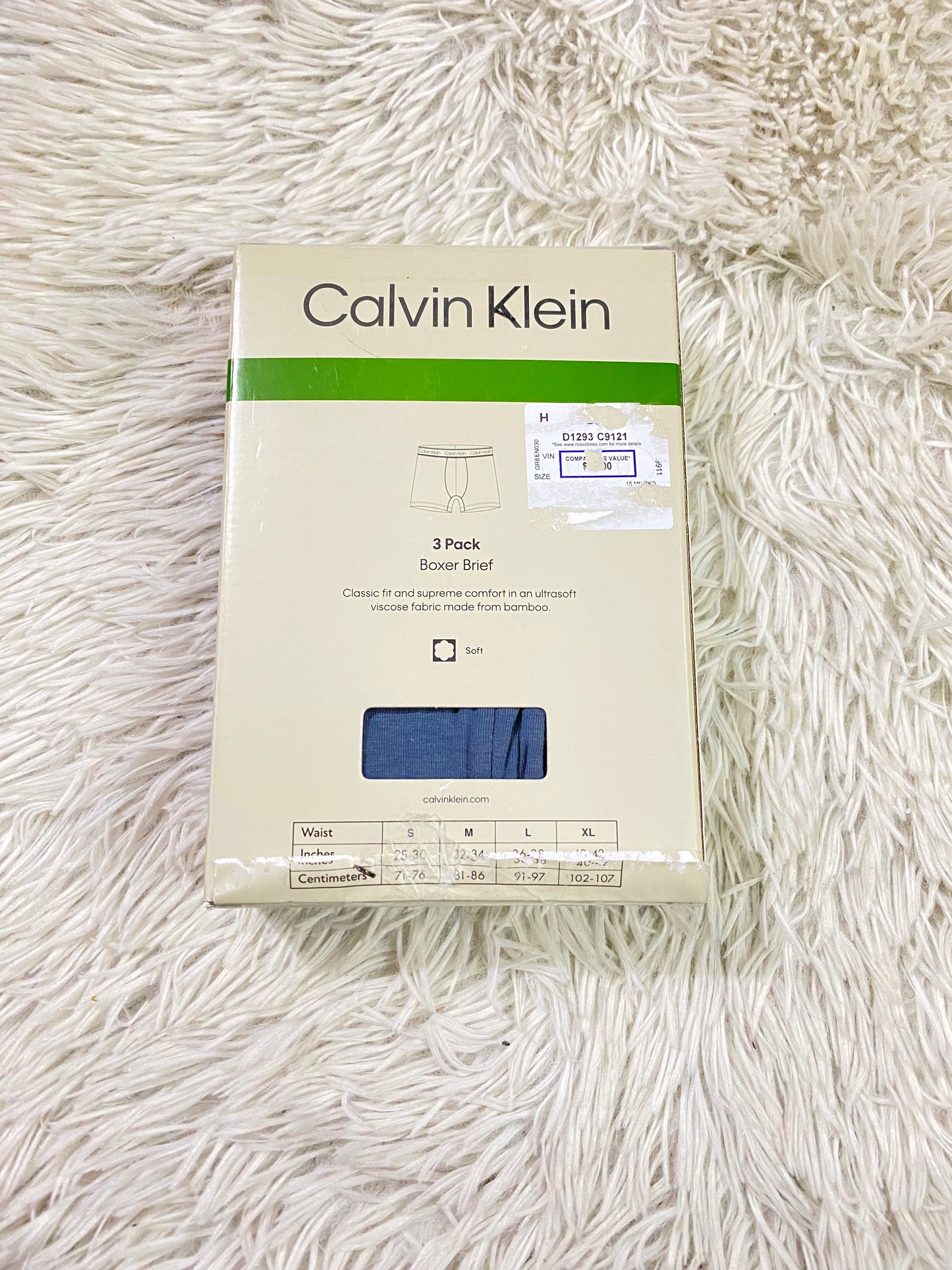 Boxer Calvin Klein original, pack de 3, diferentes colores y letras de la marca en blanco.