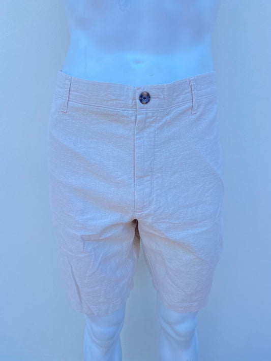 Bermuda GOOD FELLOW & CO original, crema claro ( beige ), 55 % lino, 45 % algodón.