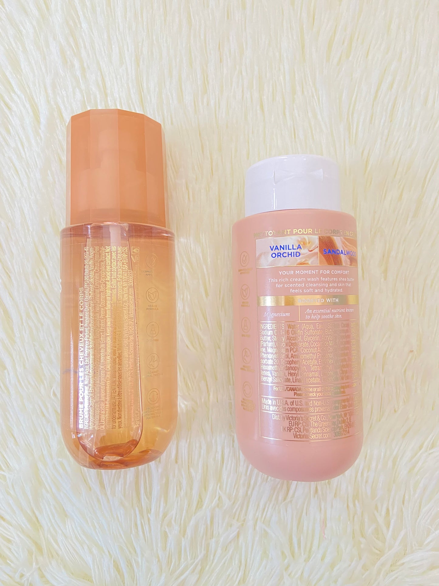 Set Victoria’s Secret original, de crema y colonia VANILLA ORCHID SANDALWOOD.