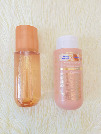 Set Victoria’s Secret original, de crema y colonia VANILLA ORCHID SANDALWOOD.