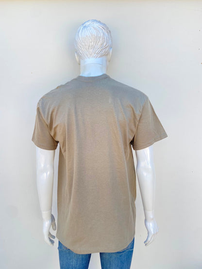 T-shirt GILDAN original, en color verde oliva liso.