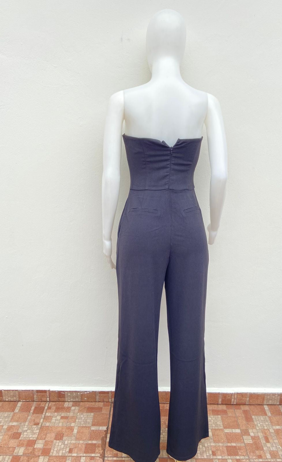 Enterizo Forever 21 original negro liso, strapless.