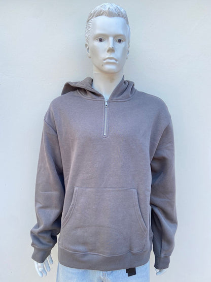 Abrigo/ Hoodie, gris oscuro ( charcoal) con zipper en frente más capucha.