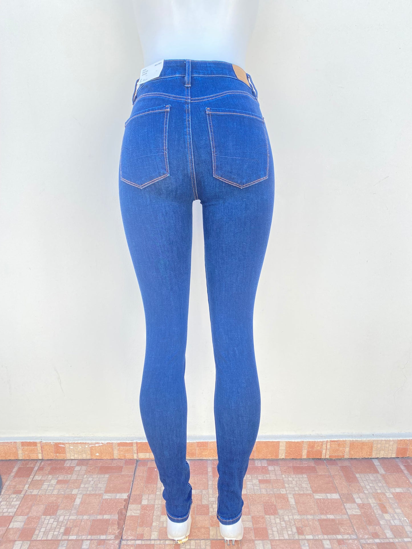 Pantalón jeans American Eagle original, super High-Rise, Dream stretch (Long).