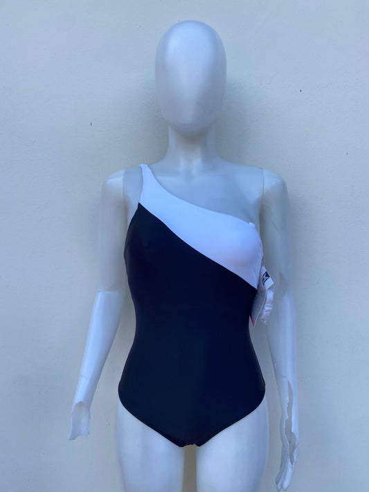 Biquini MEMBER’S MARK original, negro, de un solo hombre en color blanco.