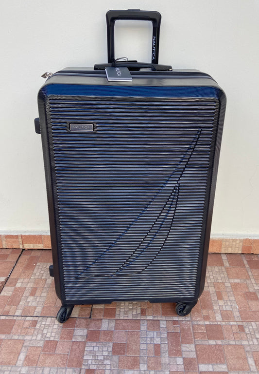 Maleta NAUTICA original negra con logotipo de la marca en grande, GRANDE.