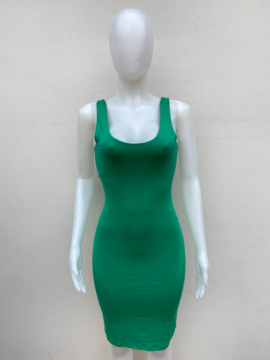 Vestido AMBIANCE original verde liso.