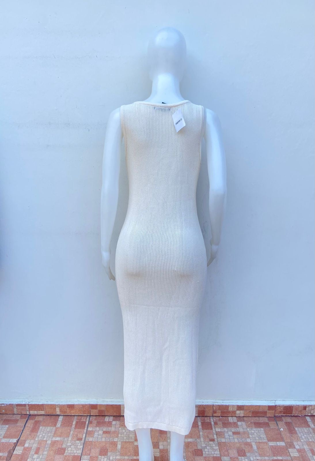 Vestido/ cover up Forever 21 Original en color crema, largo.