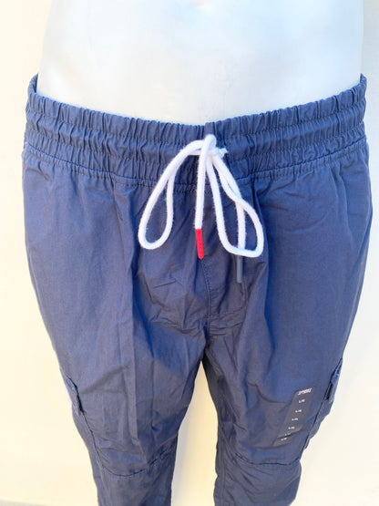 Jogger pantalón Tommy Hilfiger original azul con lazos blanco.