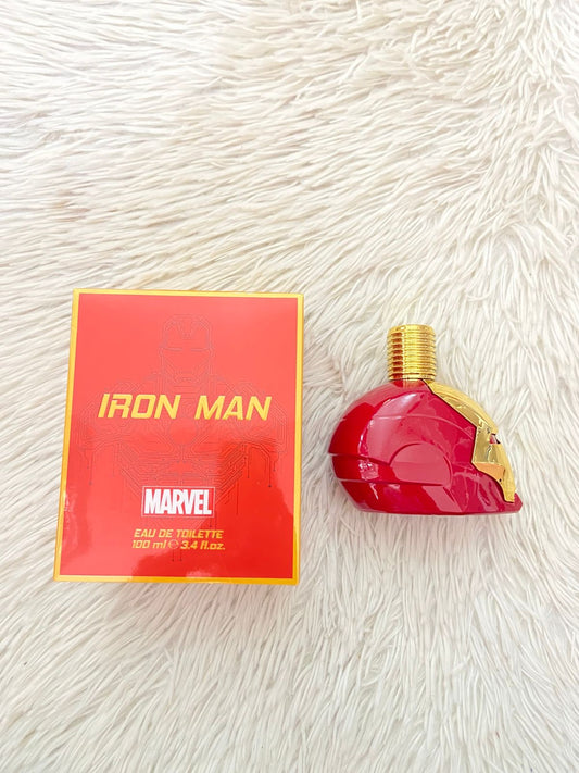Perfume MARVEL X IRON MAN original rojo con dorado.