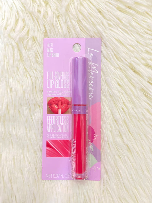 Pinta Labio/ Lip GLOSS LE MERCERIE original, color rosado, FULL COVERAGE, # 718.