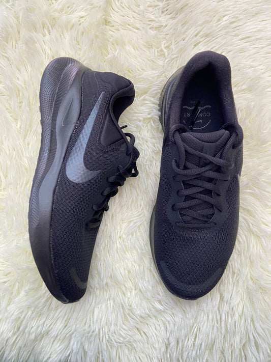 Tenis NIKE original negro completos, deportivos, con cordones del mismo color.